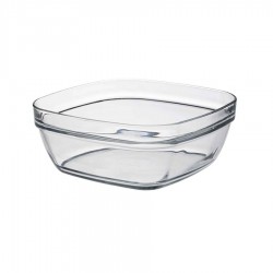 Temperált szögletes üvegtál 14 cm DURALEX, 0,6 L