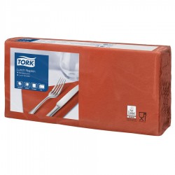 Szalvéta TORK Lunch 1/4 2 rétegű 33x33 cm (#200) /terrakotta/