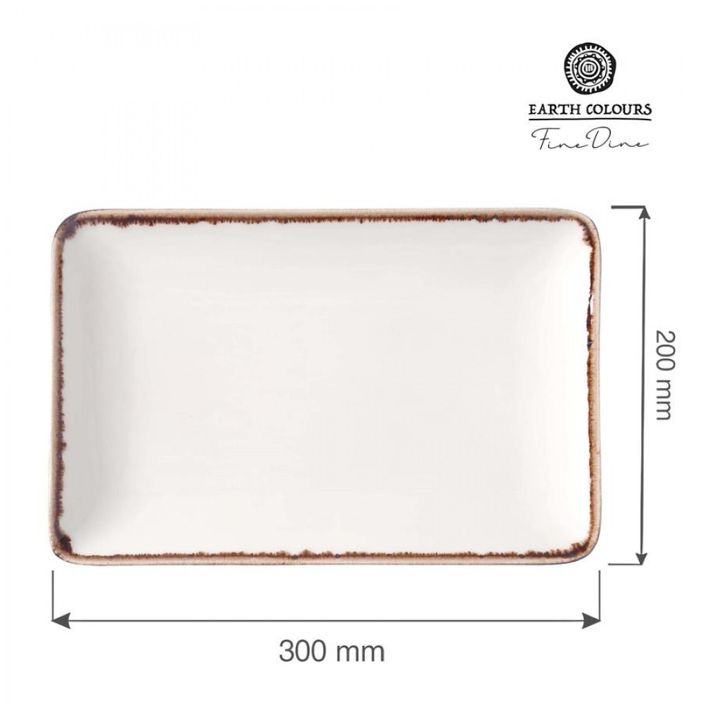 Vanilla szögletes tányér 30 x 20 cm