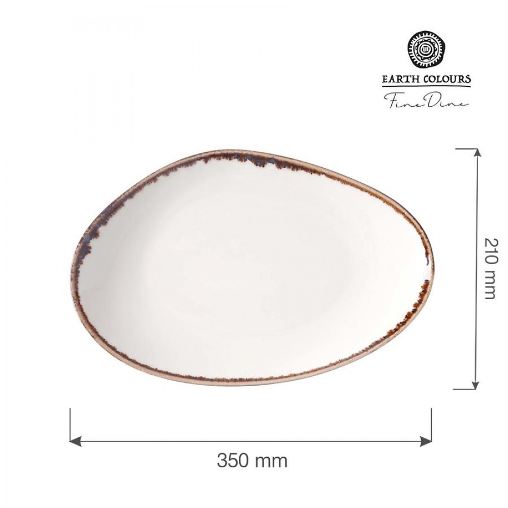 Vanilla organikus vegán tányér 35 x 21 cm