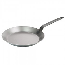 Palacsintasütő kovácsolt kék acélból 28 cm * 2 mm vastag *