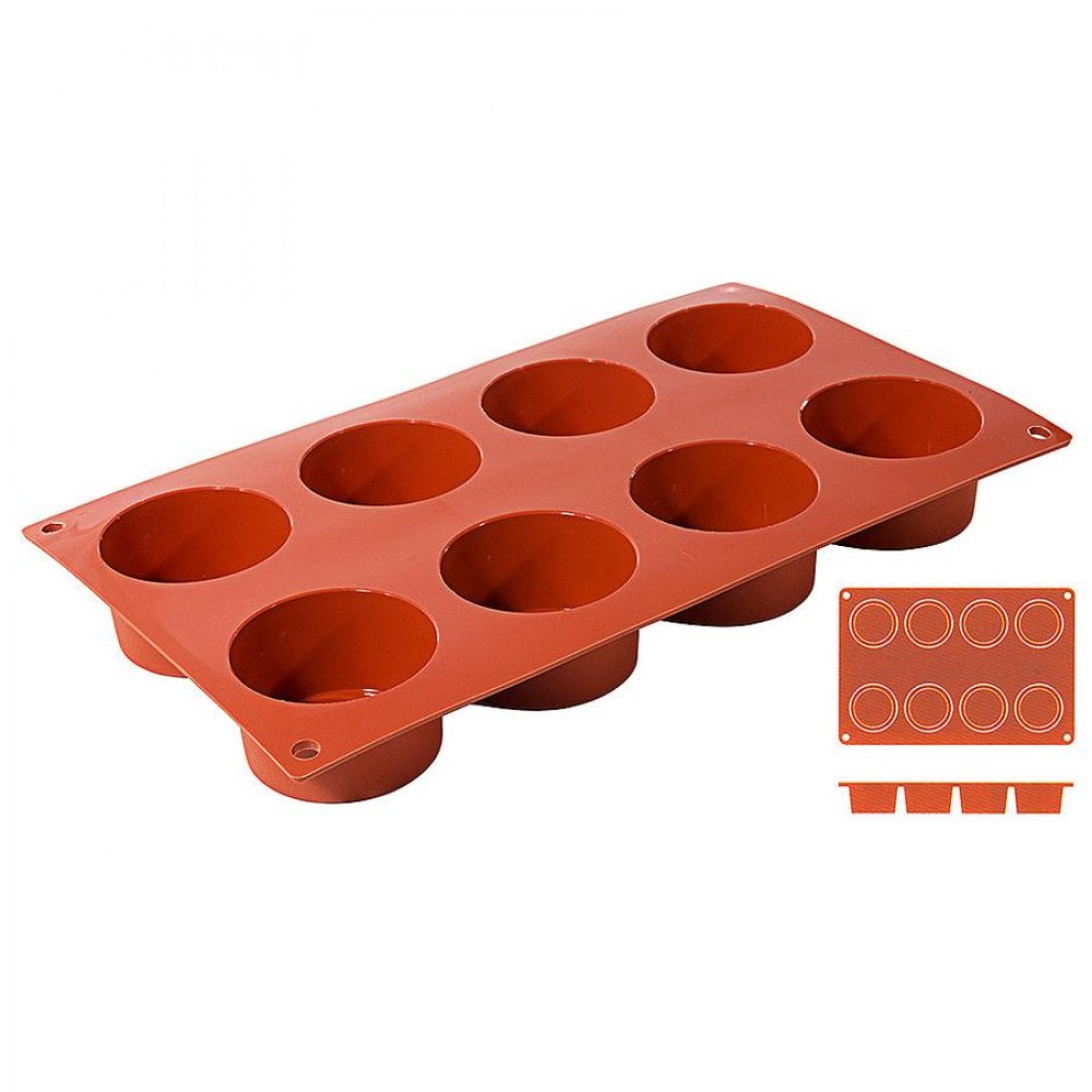 Szilikongumi sütőforma 8 db ramekin sütihez
