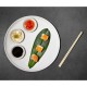 Helix fehérszínű vegan terítéktányér 23 cm