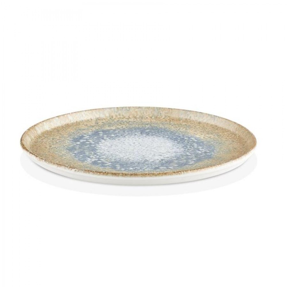 Smooth vegan terítéktányér 25 cm, sárga - kék