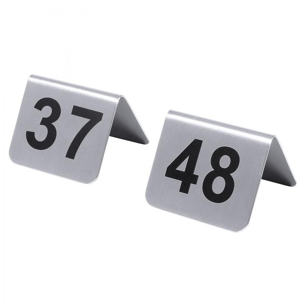 Asztalszámozó táblák 37-től 48-ig, 12 tábla a csomagban