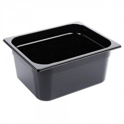 Fekete polikarbonát GN 1/2-es edény 150 mm mély, 9,2 L
