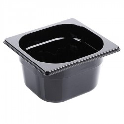 Fekete polikarbonát GN 1/6-os edény 100 mm mély, 1,5 L