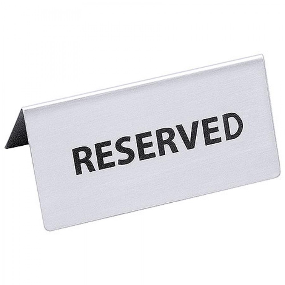 Tájékoztatótábla foglalt - RESERVED - felirattal 12 x 5,5 cm