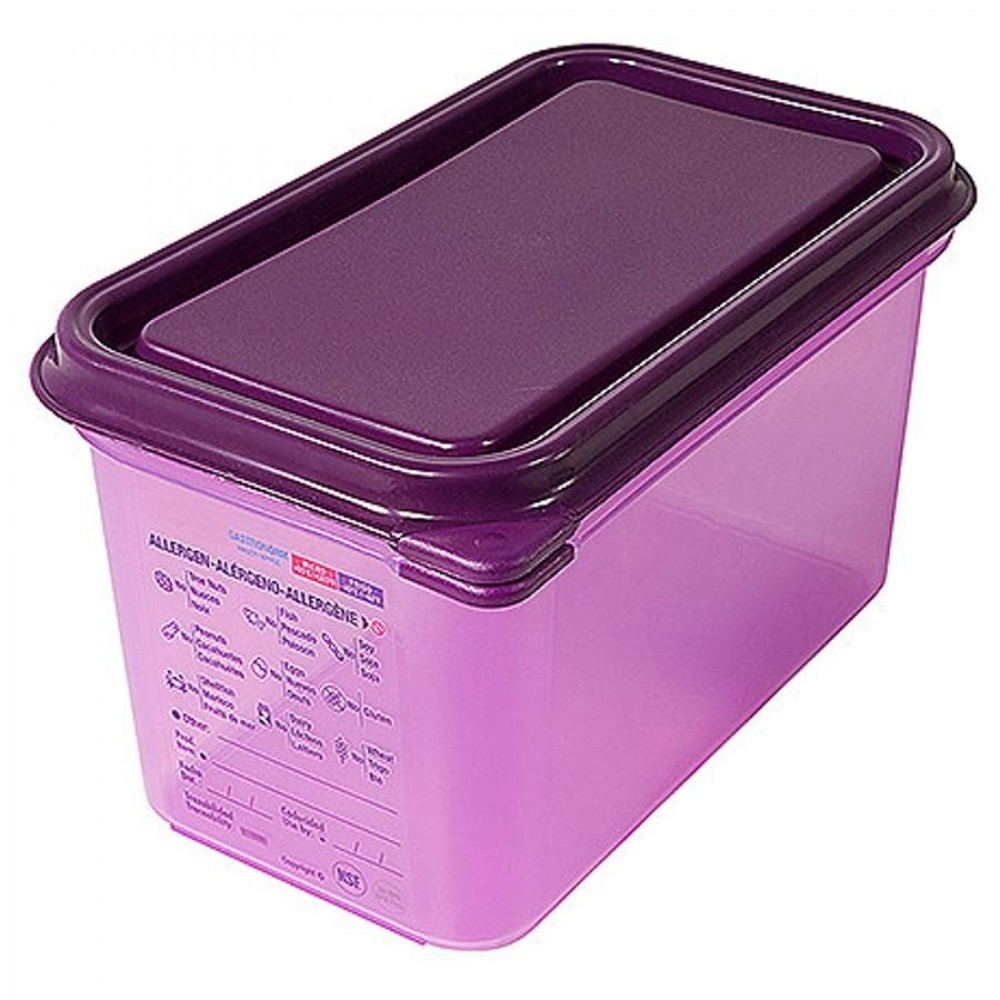 Allergének tárolására készült GN 1/4-es edény, 150 mm mély, 4,3 L
