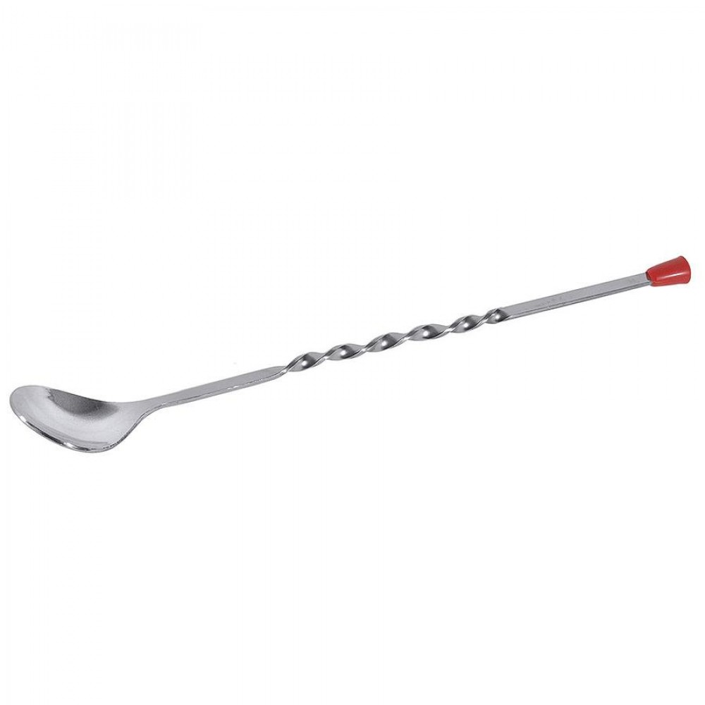Koktélkanál, csavart nyéllel 28 cm