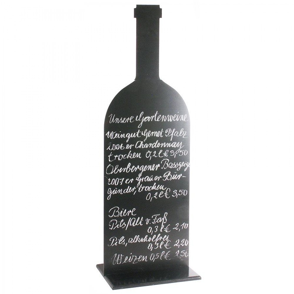 Kültéri palackformájú menütábla, 105 x 35 cm