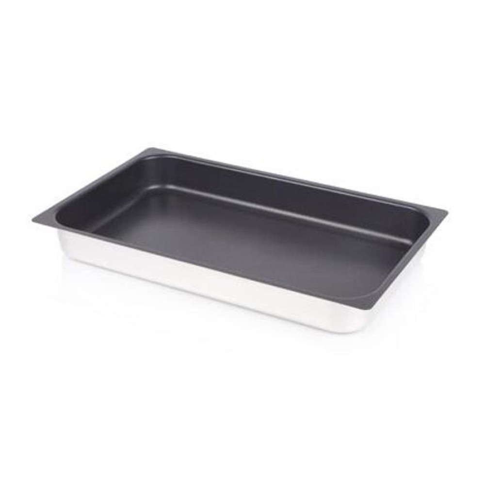 Tepsi rozsdamentes acélból, GNAT széria - 2,5 L tapadásmentes bevonattal 53 x 32,5 cm, GN 1/1, 2 cm