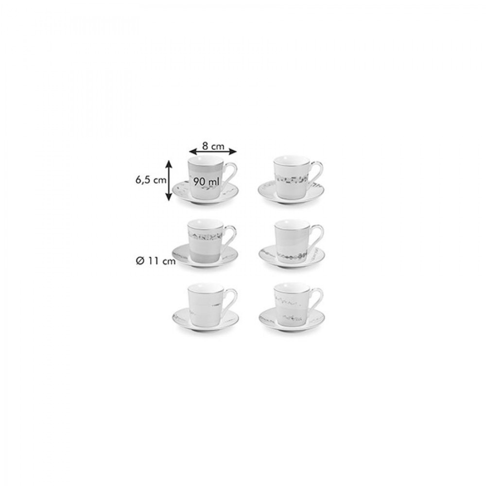 myCOFFEE eszpr.csésze tányér.,6db,Romanc