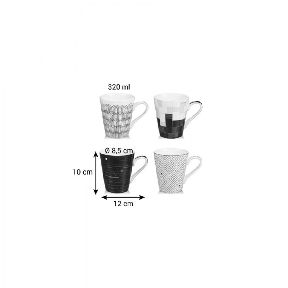myCOFFEE Bögre, 4 db, Infinity