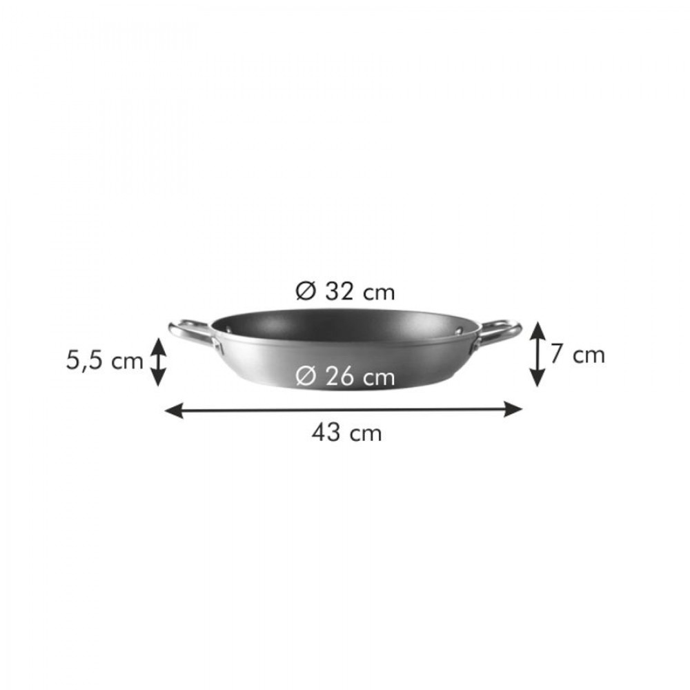 GrandCHEF Serpenyő o 32 cm, kétfülű