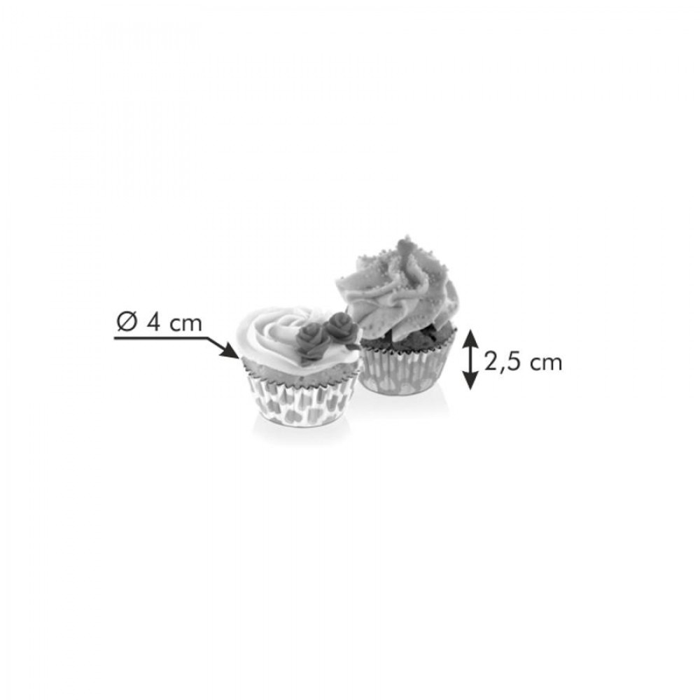 DELÍCIA Muffinpapír o4cm,100db,szívecske