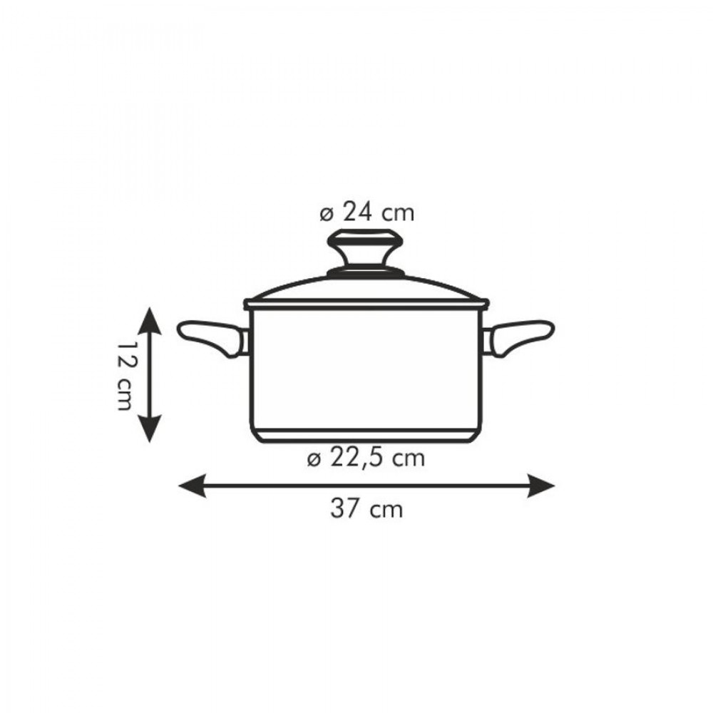 PRESTO lábas fedővel o 24 cm, 5.0 l