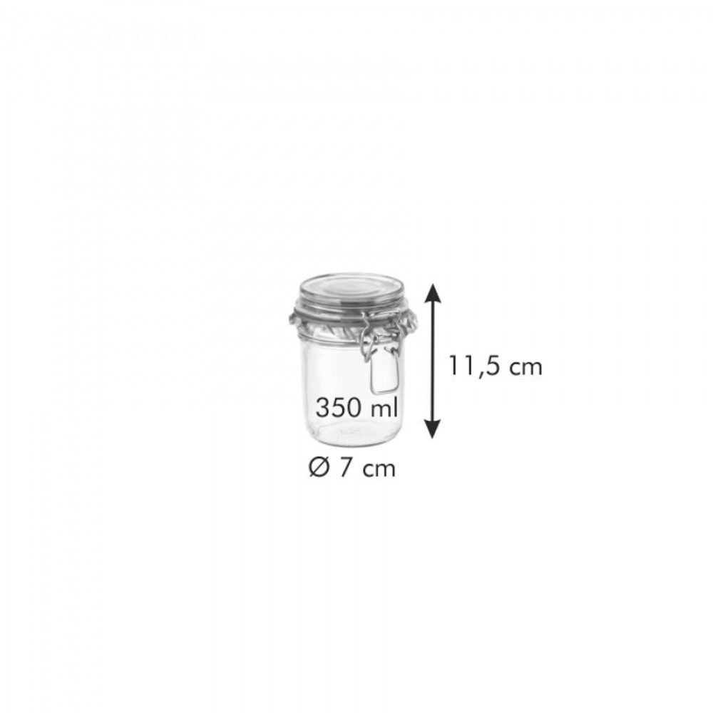 DELLA CASA csatos befőttes üveg, 350 ml