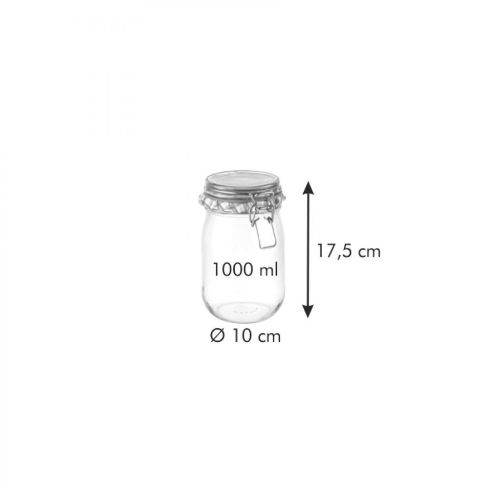 DELLA CASA csatos befőttes üveg, 1000 ml