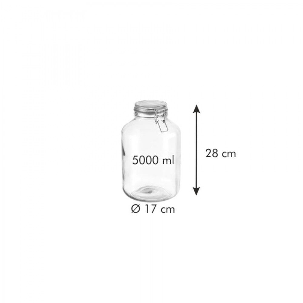 DELLA CASA csatos befőttes üveg,5000ml,