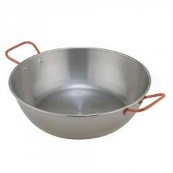 Paella füles serpenyő polírozott 55 cm