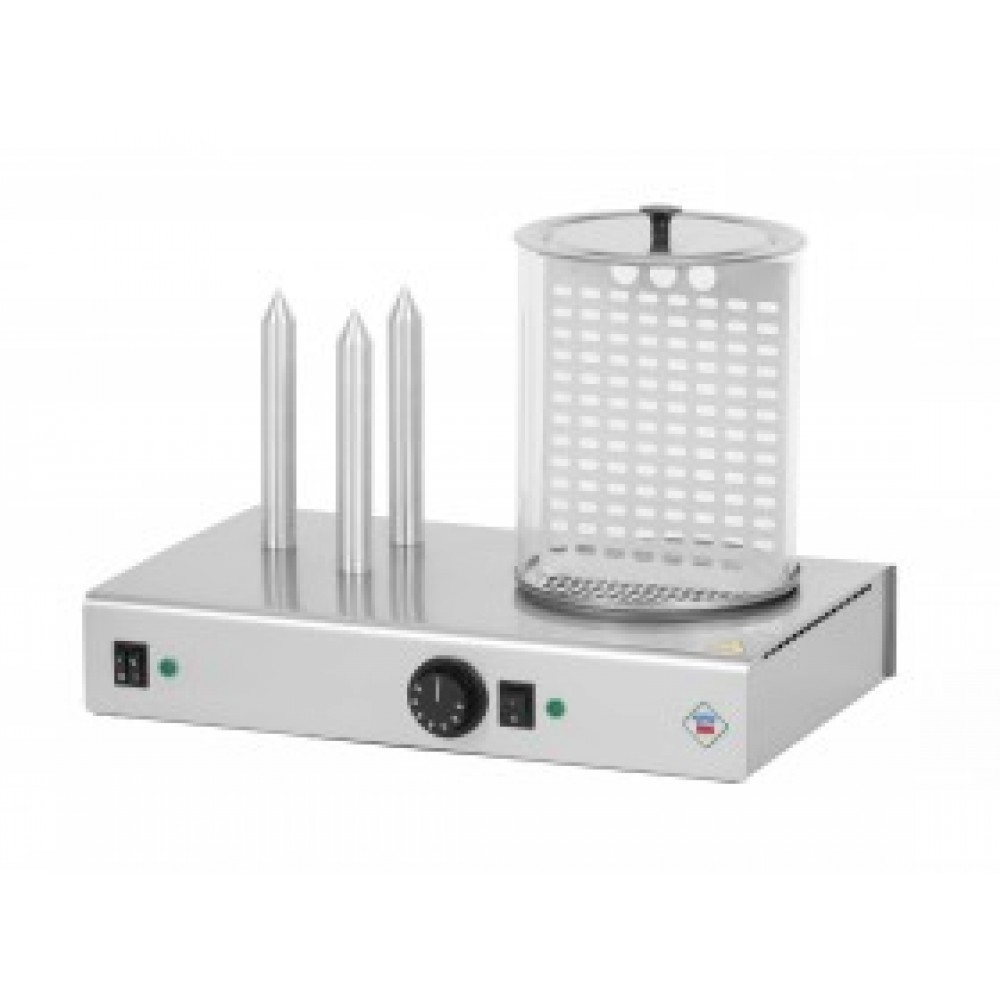 RM GASTRO 3 TÜSKÉS HOT-DOG KÉSZÍTŐ PÁROLÓVAL