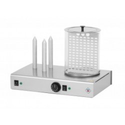 RM GASTRO 3 TÜSKÉS HOT-DOG KÉSZÍTŐ PÁROLÓVAL