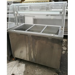 3x GN1/1-es melegentartó pult