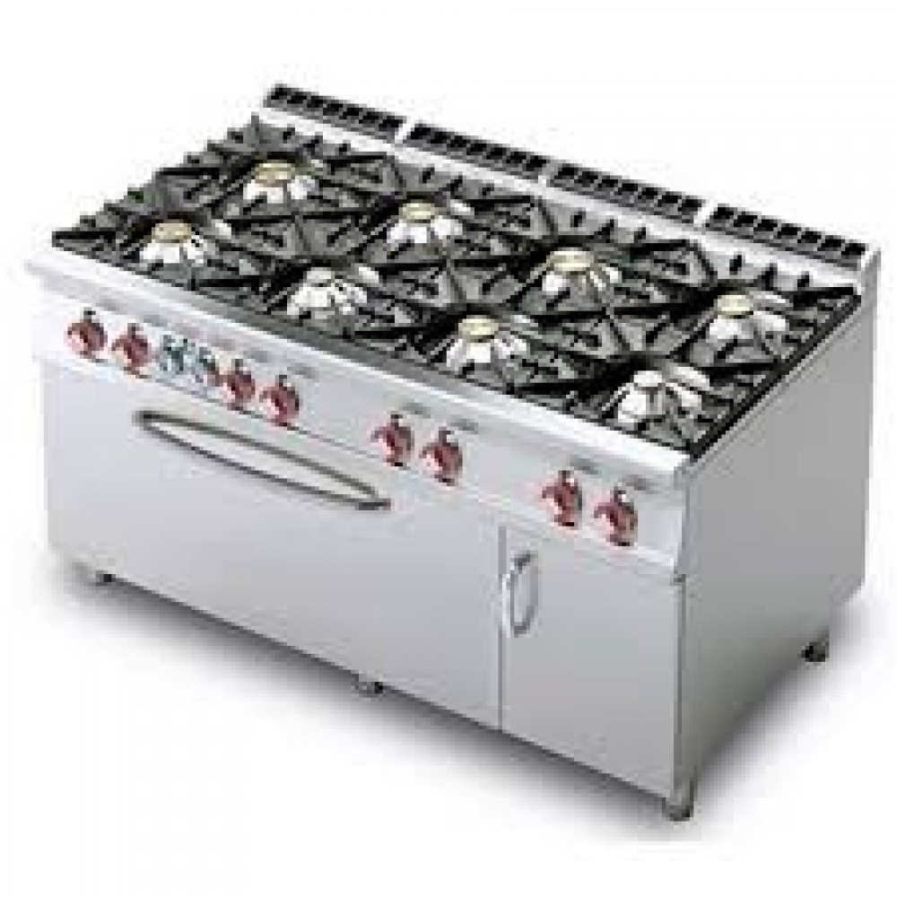 LOTUS 8 NYÍLTLÁNGOS GÁZTŰZHELY  GN 3/1 GÁZOS SÜTŐVEL+ SEMLEGES T