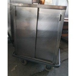 Rozsdamentes mobil tálcatartó kocsi